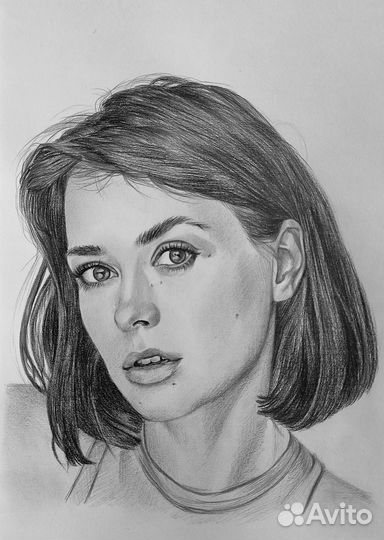 Портрет по фото карандашом