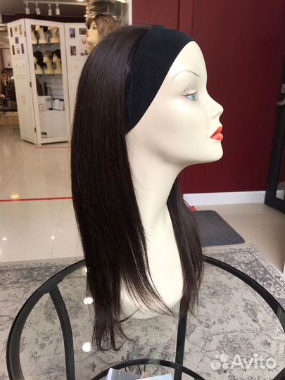 Парик натуральный на ленте (55см)