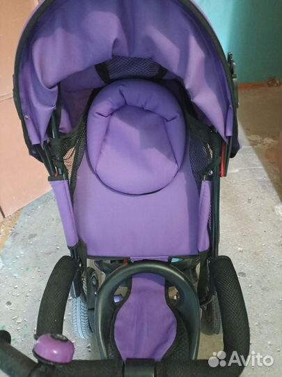 Велосипед коляска трёхколёсный с ручкой