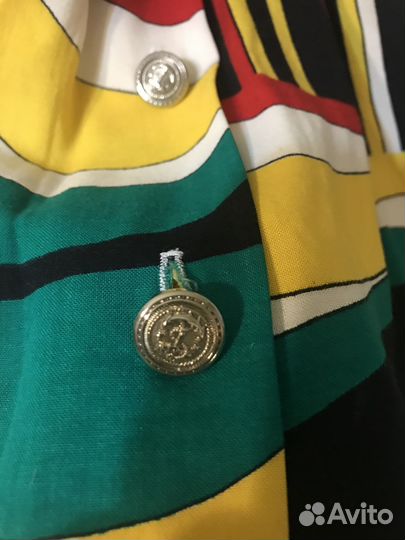 Винтажная цветная хлопковая юбка миди, цветная