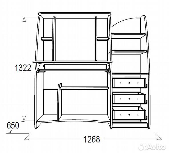 Стол компьютерный ск-1