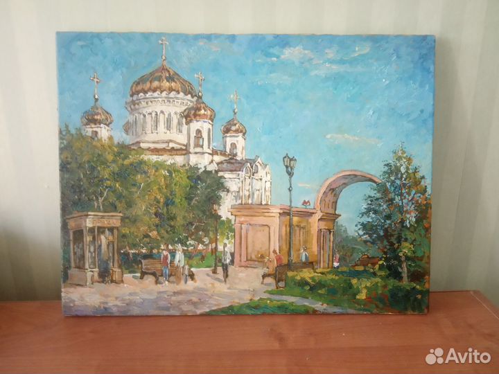 Картина маслом на холсте Храм Христа Спасителя
