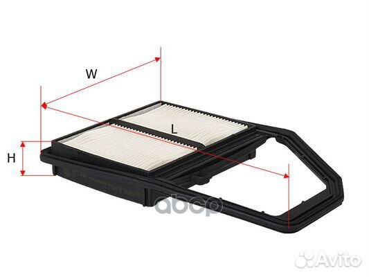 Фильтр воздушный honda civic 1.4-1.7 01- A1646