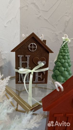 Новогодние свечи ручной работы