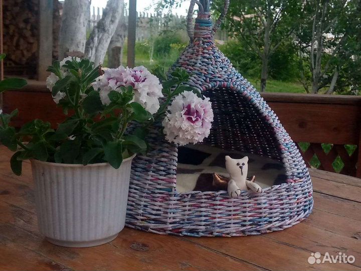 Кошкин домик (бумажная лоза)