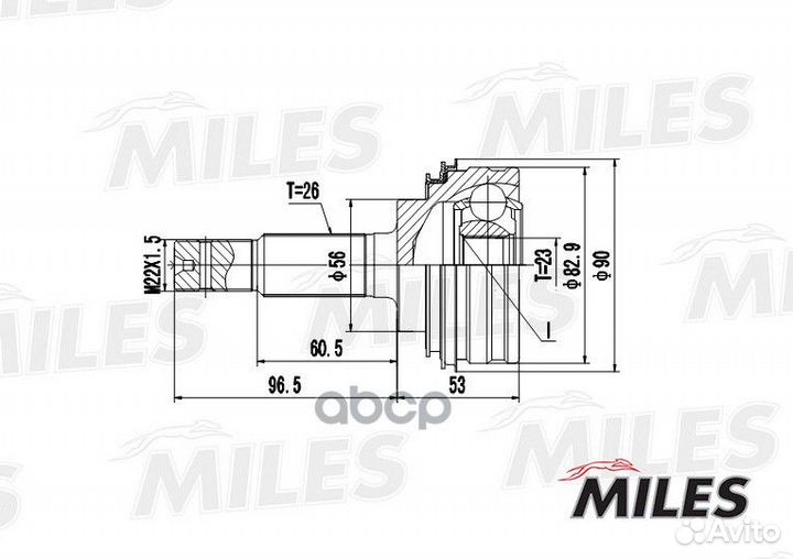 GA20480 miles шрус наружний GA20480 Miles