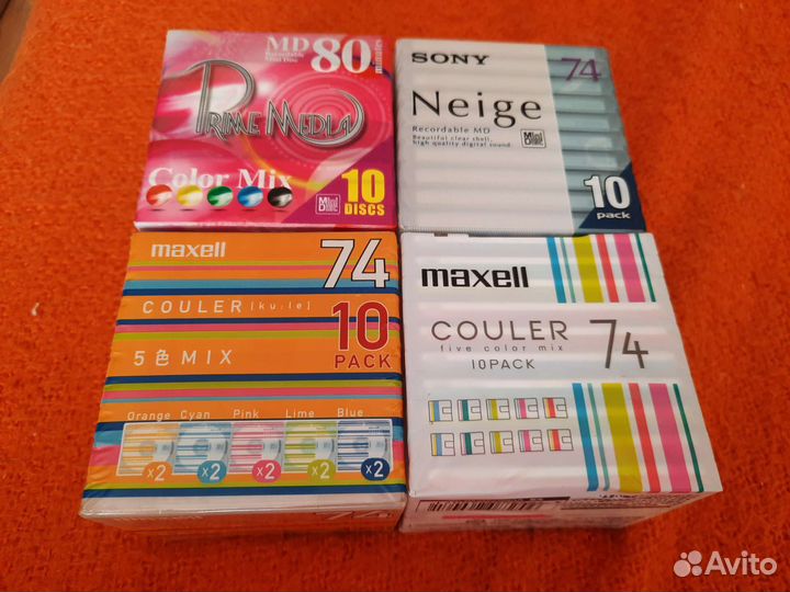 MD (минидиски) Sony Niege 74,Prime Media 80 новые