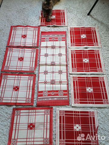 Декоративный комплект салфеток чувашский орнамент