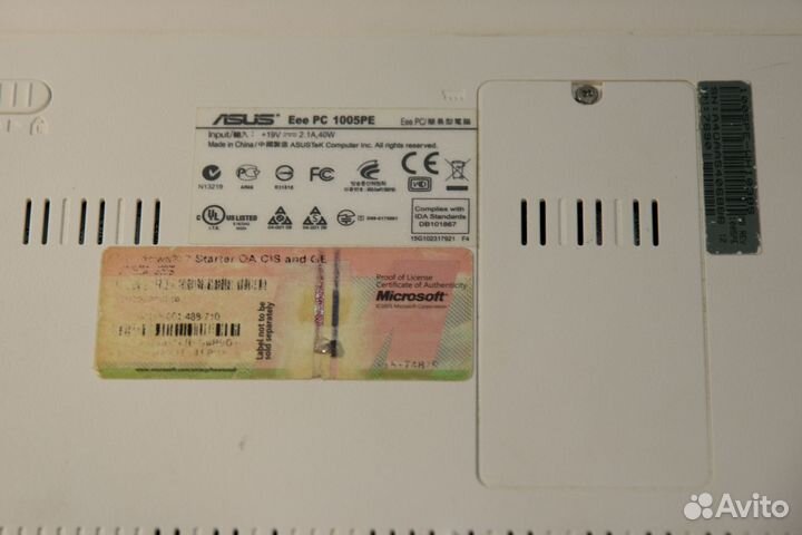 Нетбук asus Eee PC 1005PE