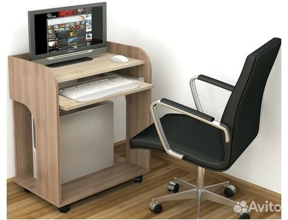 Стол компьютерный Грета-10 лдсп тэкс ясень шимо, д