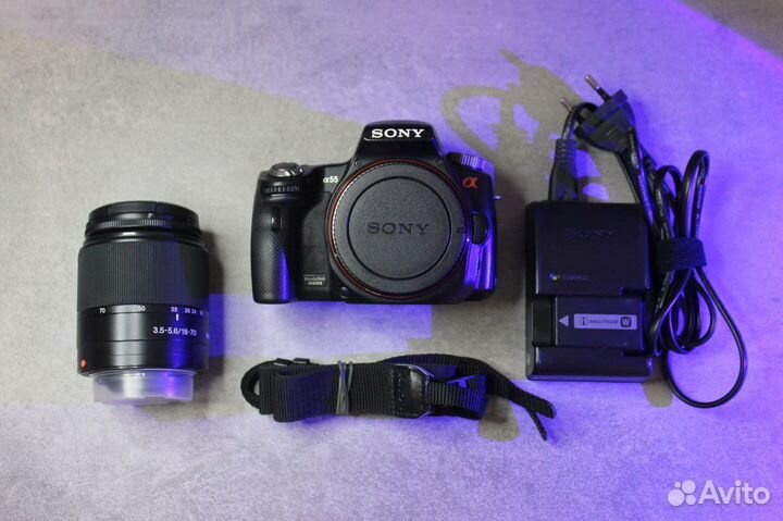 Фотоаппарат Sony Alpha SLT-A55V + Объектив 18-70mm