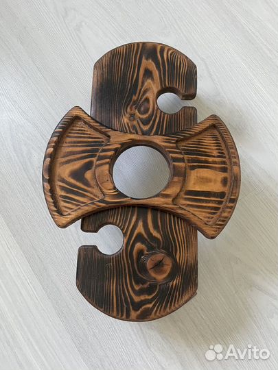 Винный столик поднос натуральное дерево