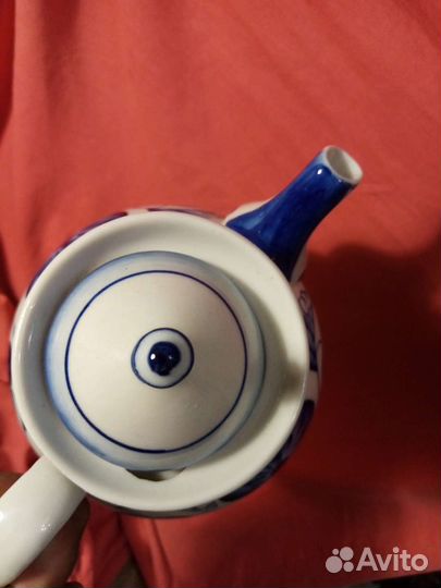 Заварочный чайник, гжель, фарфор