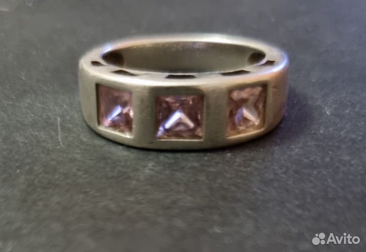 Кольцо серебряное, клипсы Италия