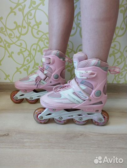 Роликовые коньки раздвижные размер 35-38