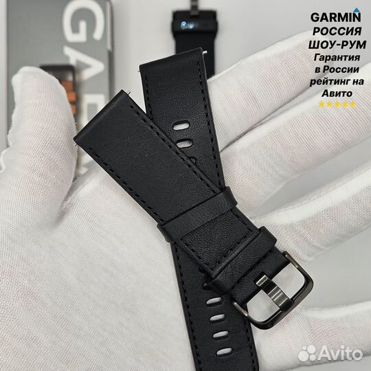 Garmin Venu 3 Slate stainless steel leather SPB