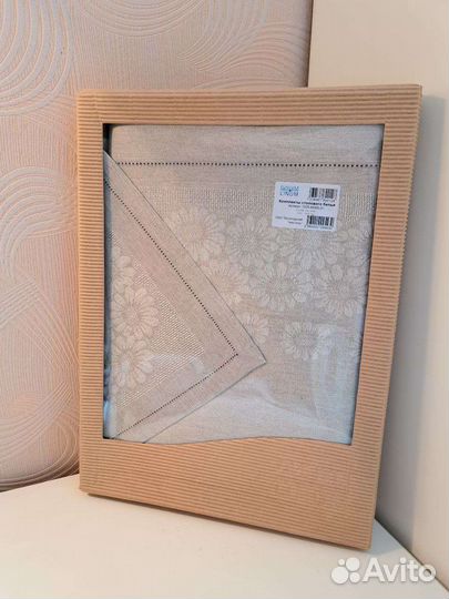 Комплект лен новый. Скатерть+ 6 салфеток