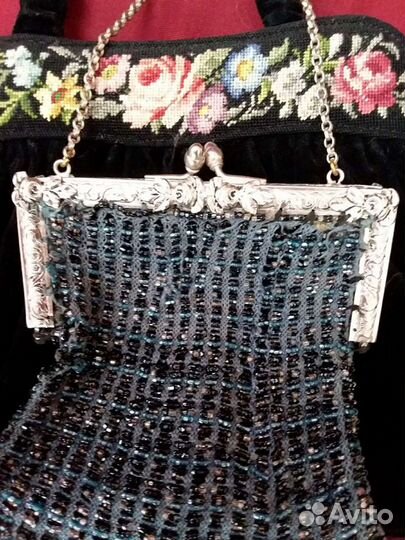 Сумочка театральная времен 40-50 года стеклярус,ше