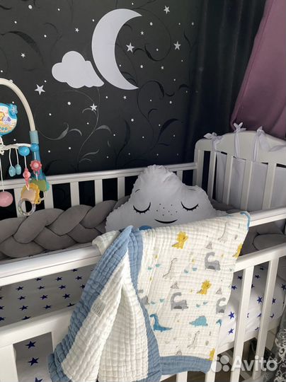 Муслиновое детское одеяло покрывало полотенце