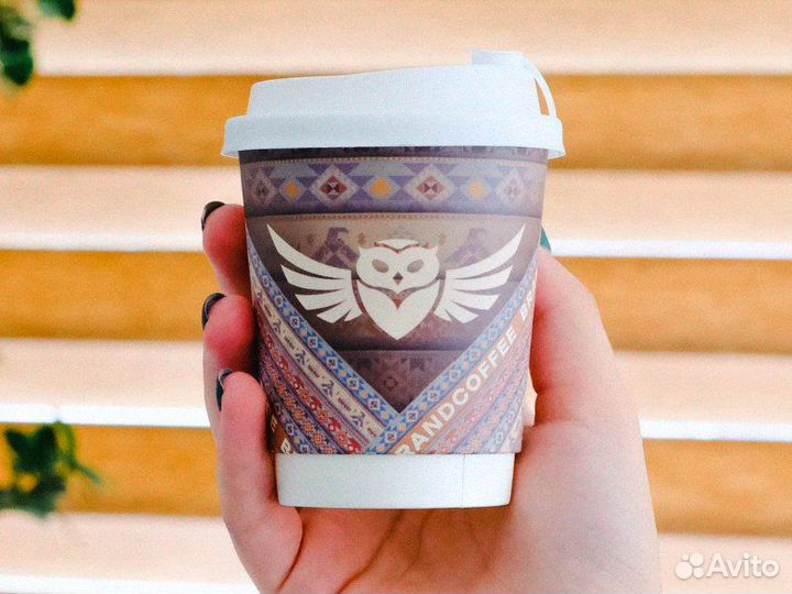Бумажные стаканы с логотипом для кофе