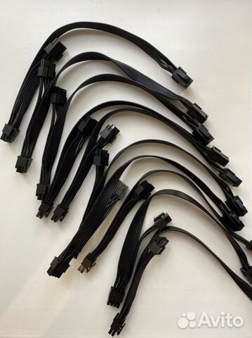 Переходник 6 pin - 2 x 8 pin 34см VGA доп питание