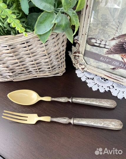 Редкие антикварные столовые приборы. Франция