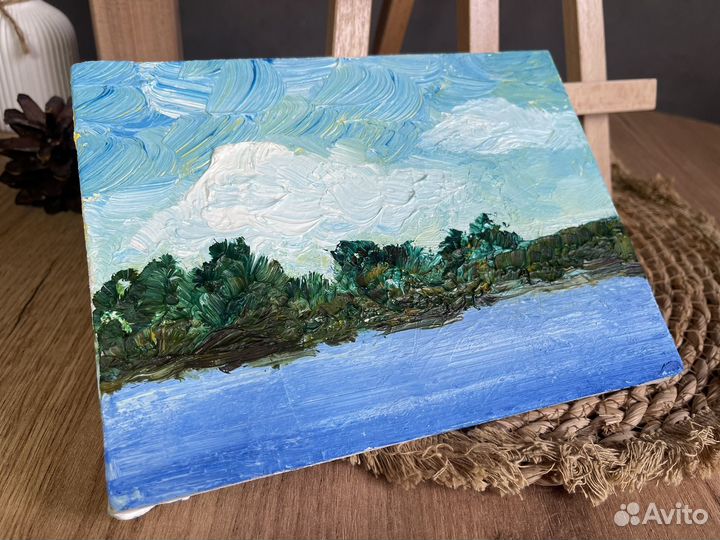 Летний пейзаж маслом на холсте