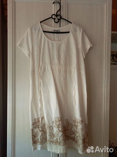 Платье женское лен ог100, Об112, длина90