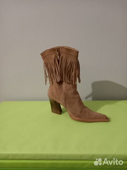 Сапоги женские натуральная замша деми