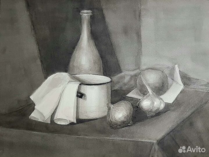 Натюрморт (акварель, гуашь)