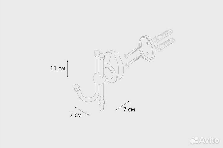 Крючок для полотенец Fixsen Europa FX-21805B Хром