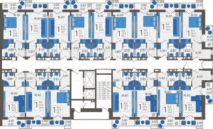 Апартаменты-студия, 24,8 м², 11/12 эт.