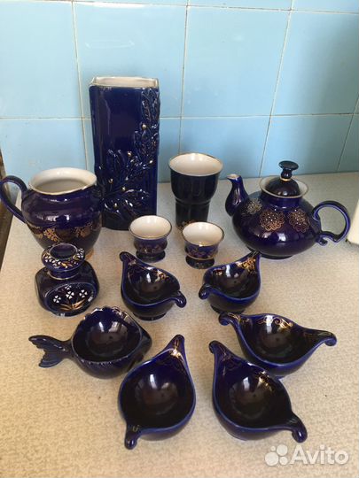 Посуда кобальт СССР