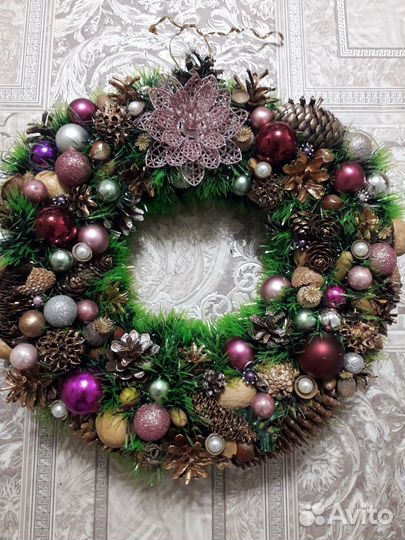 Новогодний венок на дверь