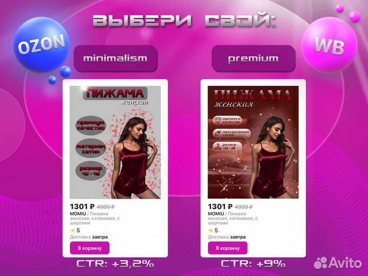 Инфографика для маркетплейсов wildberries, ozon