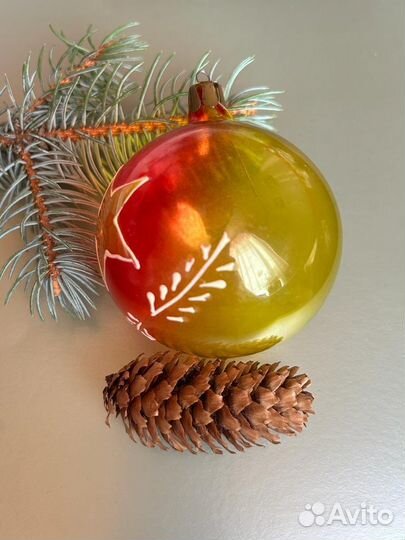 Елочная игрушка звезда колосья агитация