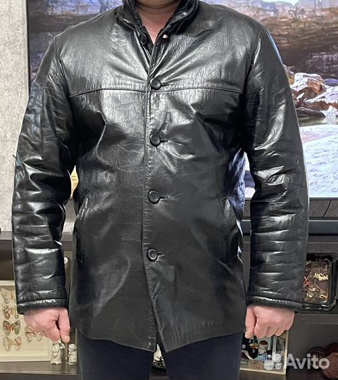 Кожаная дубленка