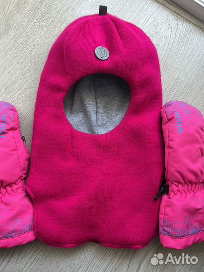 Шапка шлем и краги на 6 лет