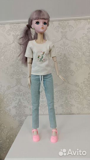 Пупс хохотун, барби- 55 см