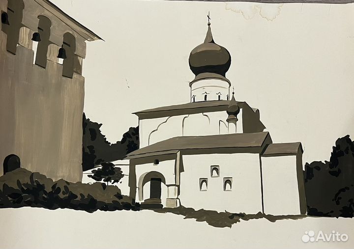 Этюд, пейзаж, картина