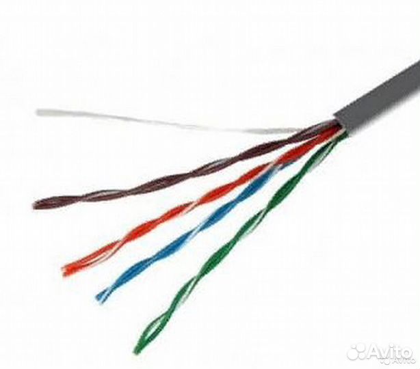Кабель UTP 5e 4x2x0.5 мм, 24AWG медь, внутренний