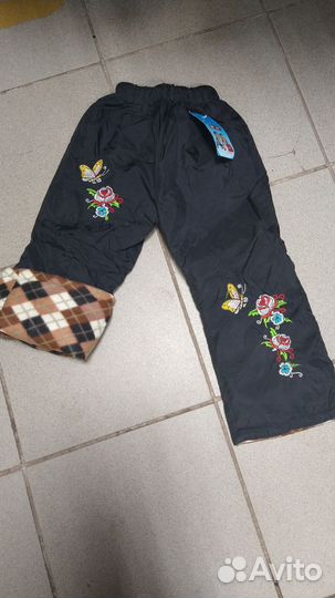 Теплые штаны для девочки