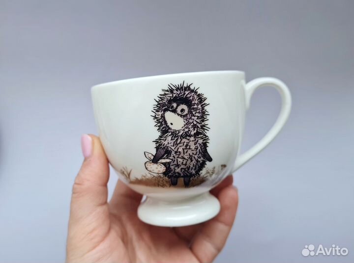 Новая кофейная пара фарфор ежик в тумане