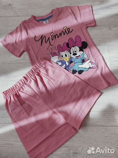 Комплект для девочки, футболка и шорты