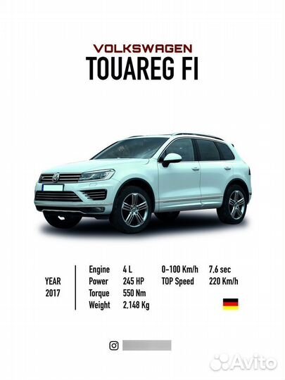 Постер на стену интерьерный Volkswagen touareg fi