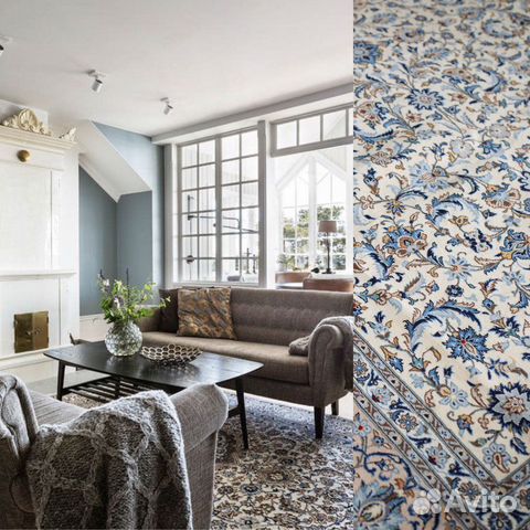 Персидский шерстяной ковер 2,5 на 3,5 Кашан Иран