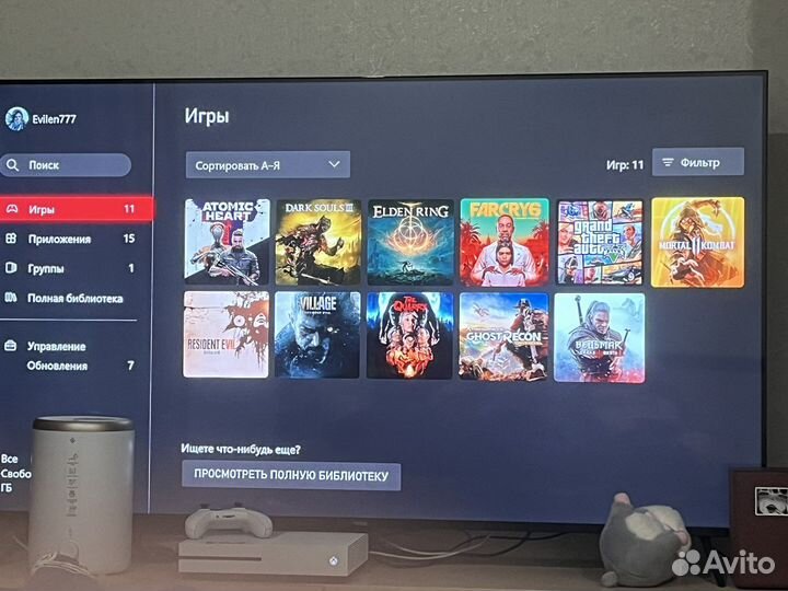 Xbox One s 1tb с играми