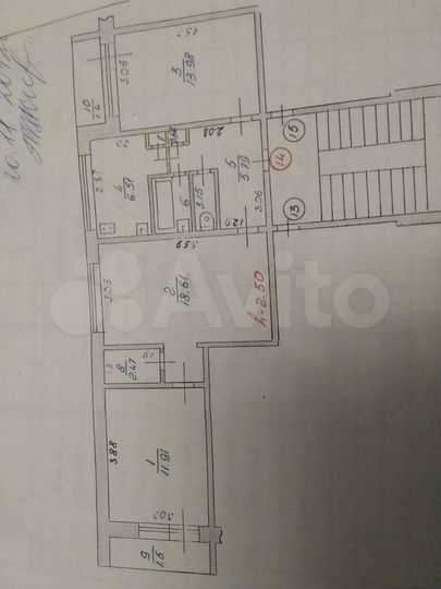 3-к. квартира, 64 м², 5/5 эт.