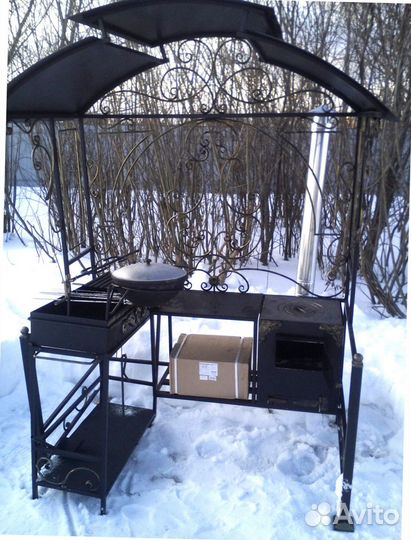 Мангал С печкой под казан