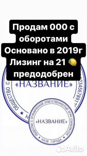 ООО 2019 с оборотами